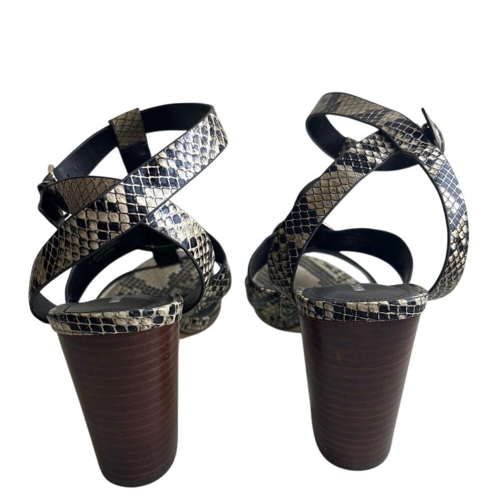 Marc Fisher Snakeskin Print Block Heel Sandals | Size 9 - Picture 9 of 10